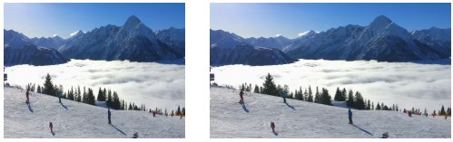 Comparison of two photos for editing purposes