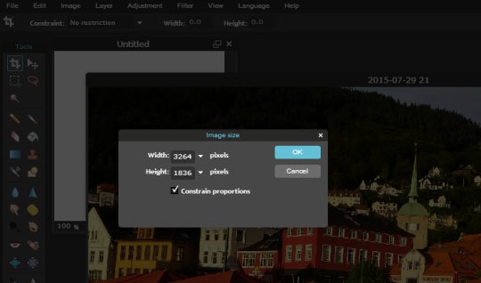 Photoshop on how to resize image