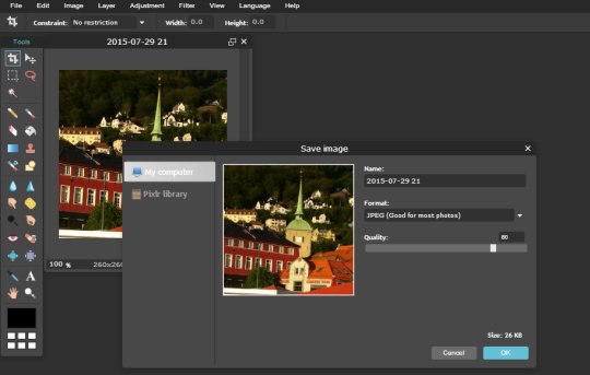 Successful crop of an image on photoshop