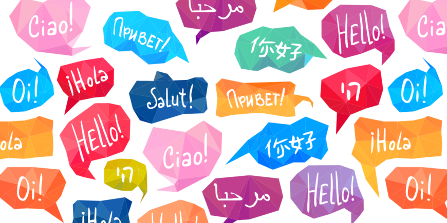 different languages all saying hello